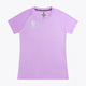Osaka women tee short sleeve in light purple with logo in grey. Front flatlay view