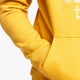 Osaka kids hoodie in ochre and marker logo in white. Detail view sleeve