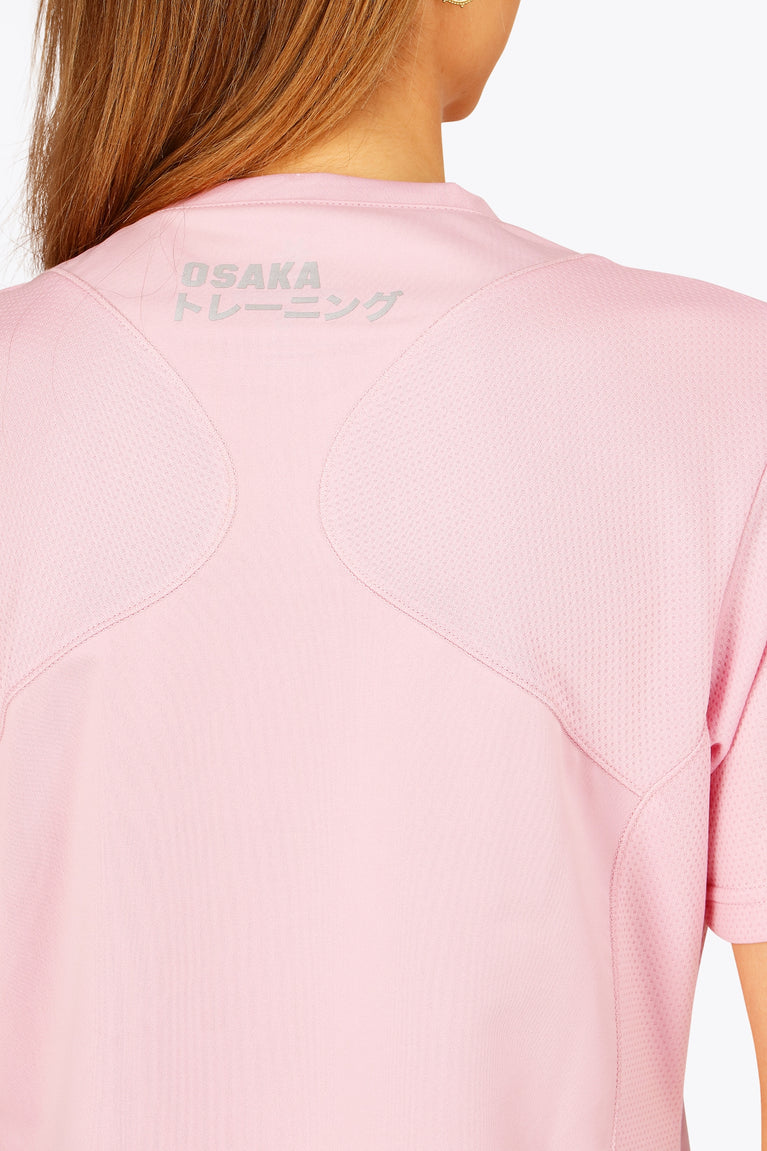 Vestido técnico con cuello en V para mujer Osaka | Pasta De Azúcar Rosa