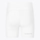 Osaka women tech short thights in white with grey logo. Back flatlay view