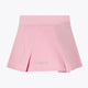 Osaka women floucy skort pink with logo in grey. Back flatlay view