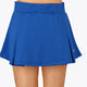 Woman wearing the Osaka women floucy skort princess blue with logo in grey. Back view