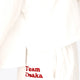 Osaka women cropped hoodie in white with logo in white. Side view