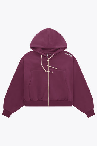 Color Women Cropped Full Zip Hoodie Color Women Cropped Full Zip Hoodie