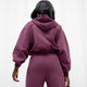 Osaka Women Cropped Full Zip Hoodie | Cherry Lacquer