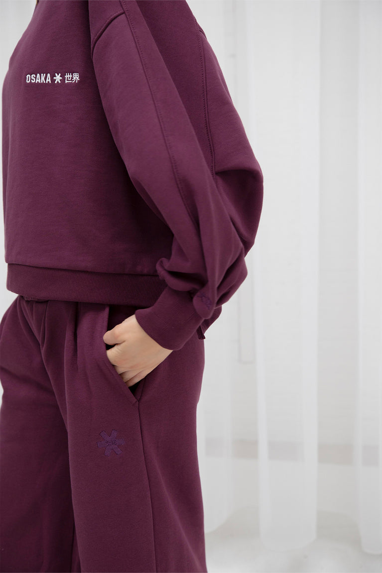 Osaka Women Sweatpants Wide Leg | Cherry Lacquer