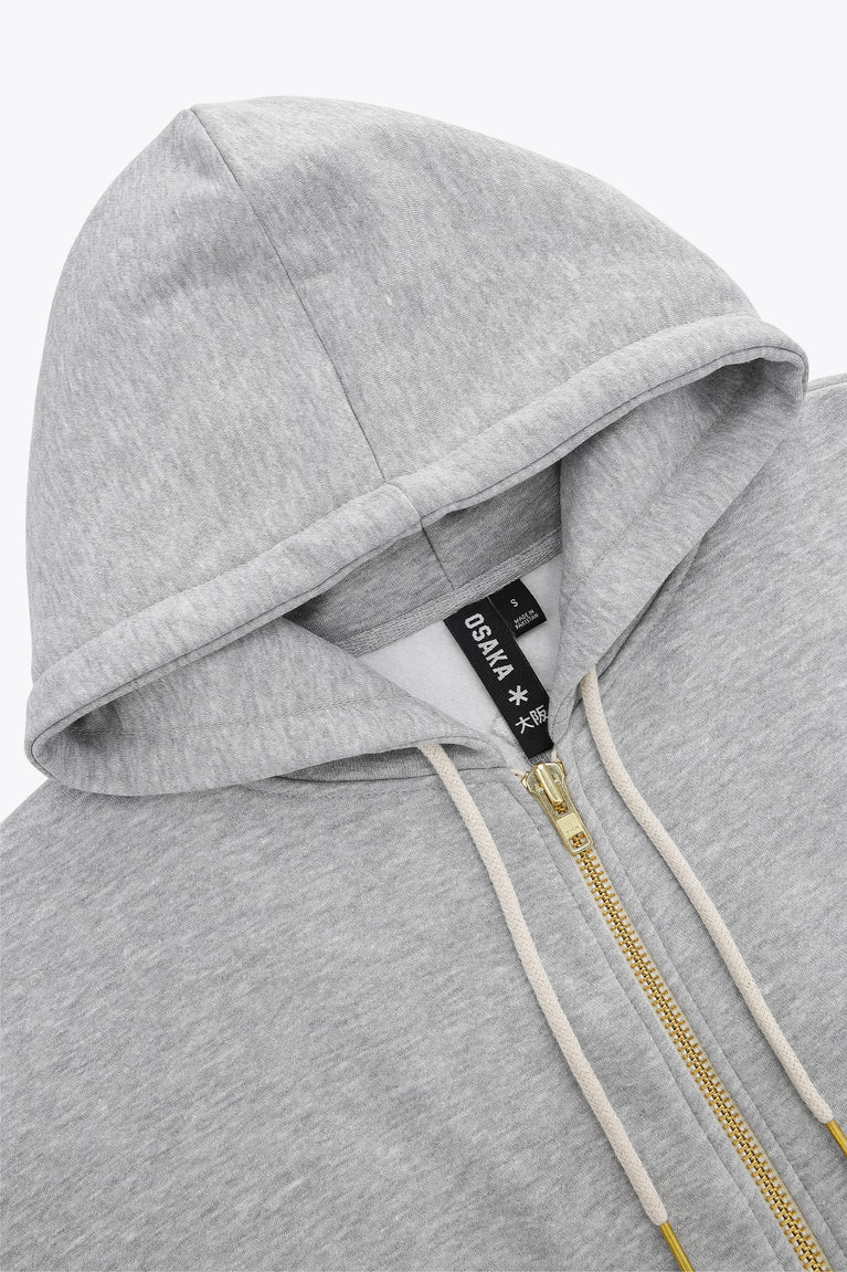 Osaka Men Full Zip Hoodie | Heather Grey