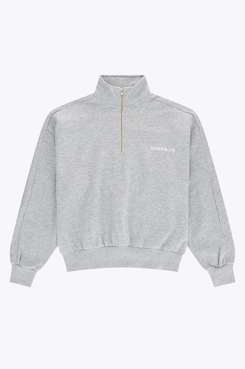 Osaka Men Half Zip Sweater | Heather Grey