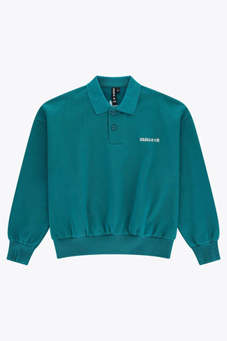 Color Men Polo Sweater Osaka Osaka Men Polo Sweater | Transformative Teal - Sweatshirts Apparel