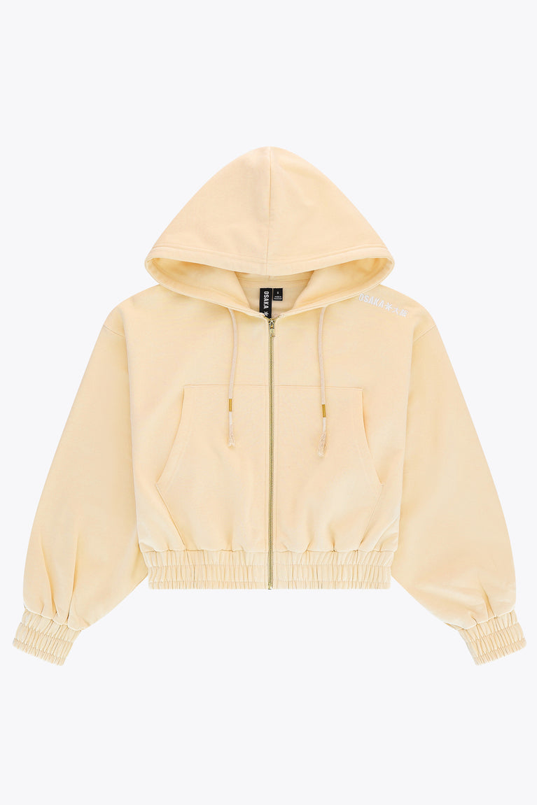 Osaka Women Cropped Full Zip Hoodie | Washi