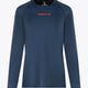 Women’s long-sleeve court tee in dark blue with red Osaka logo on chest