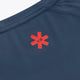 Dark blue long-sleeve tee showing back emblem with red cross graphic