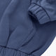 Women’s full-zip sweater sleeve cuff and front pocket, dark blue