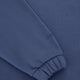 Blue women’s zip polo sweater sleeve cuff with embroidered logo detail