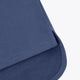 Blue women’s zip polo sweater curved hem with stitched rib trim