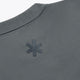 Women’s dark grey zip polo sweater, small cross/star detail on back yoke