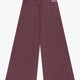 Women’s wide-leg sweatpants in plum with ribbed waistband and Osaka label