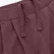 Plum wide-leg sweatpants with ribbed waistband and drawstring tie