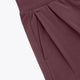 Plum wide-leg sweatpants with gathered front pleats and ribbed hem