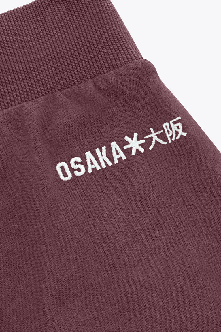 Women wide-leg sweatpants with ribbed waistband and Osaka print