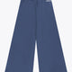 Women’s wide-leg sweatpants in dark blue, relaxed straight-leg fit with ribbed waistband