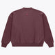 Men's pullover sweater, dark maroon, ribbed crew neck and cuffs, small back logo