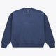 Men's Osaka cross-collar sweater in dark blue, front logo and ribbed cuffs