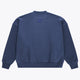 Men's Osaka cross-collar sweater back view, dark blue with small logo