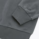 Dark grey melange sweater sleeve with ribbed cuff and embroidered logo