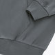 Dark grey melange hoodie sleeve cuff and hem with ribbed knit trim