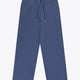 Men's wide-leg sweatpants, blue with elastic waistband and drawstring