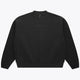 Black unisex crewneck sweater with small chest logo