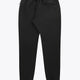 Black unisex sweatpants with cuffed ankles and side seam pockets