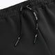 Black sweatpants waistband with elastic cuffs and drawstring