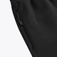 Black sweatpants with side seam pocket detail and drawstring end