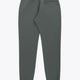 Unisex dark grey melange sweatpants with tapered leg and cuffed hems
