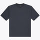 Unisex boxy navy tee with crew neck and short sleeves