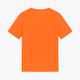 Kids orange tee shirt with solid front and crew neck