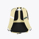 Osaka pro tour backpack in faded yellow with logo in white. Back view