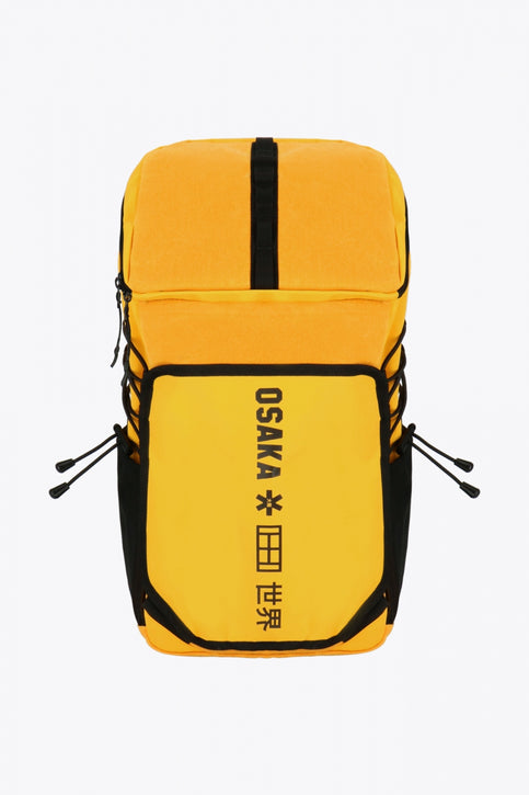 Pro Tour padel backpack in honey comb with logo in black. Front view