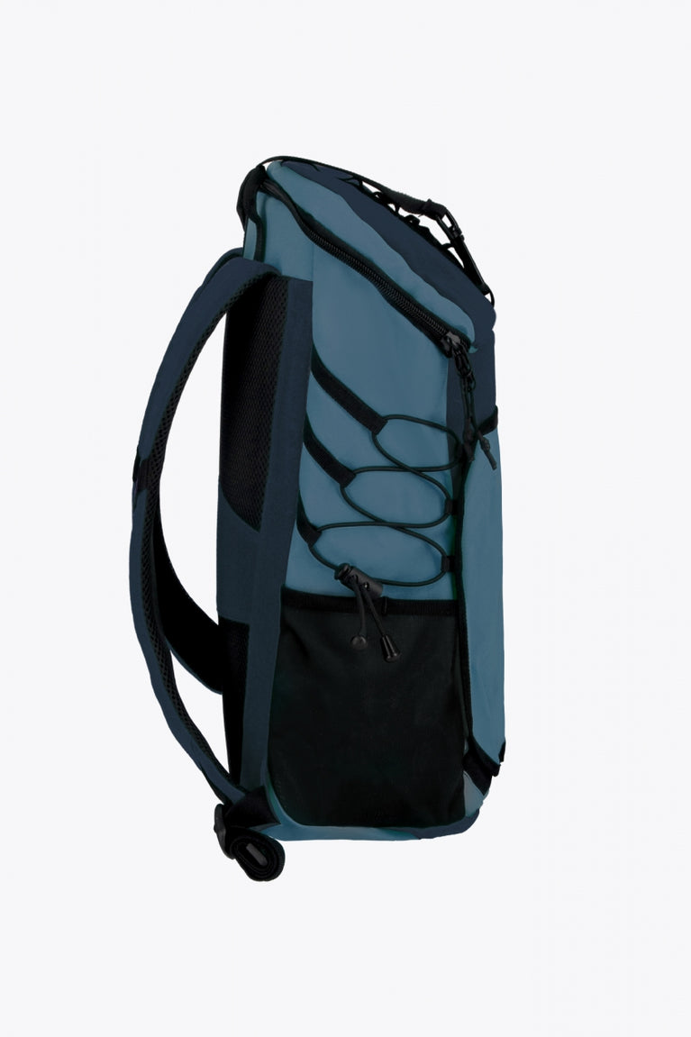  Pro Tour padel backpack in navy with logo in black. Side view