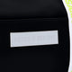 Osaka neoprene duffel bag in black with logo in white on the bag and in green on the straps. Detail white logo view