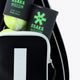 Osaka neoprene padel bag in black with logo in white. Detail compartment view