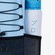 Osaka pro tour compact backpack in light blue with logo in black. Detail water bottle view