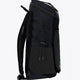  Pro Tour padel backpack in black with logo in green. Side view