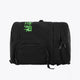 Pro Tour padel bag in black with logo in green. Side view