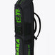 Pro Tour stickbag large in black with logo in green. Side view