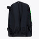 Osaka sports backpack in black with logo in green. Back view