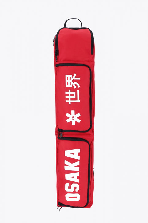 Osaka sports stickbag medium in red with logo in white. Front view