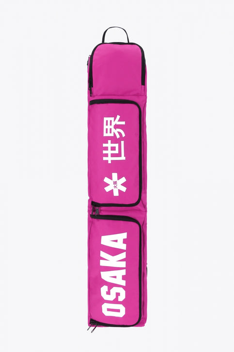Osaka sports stickbag medium in pink with logo in white. Front view